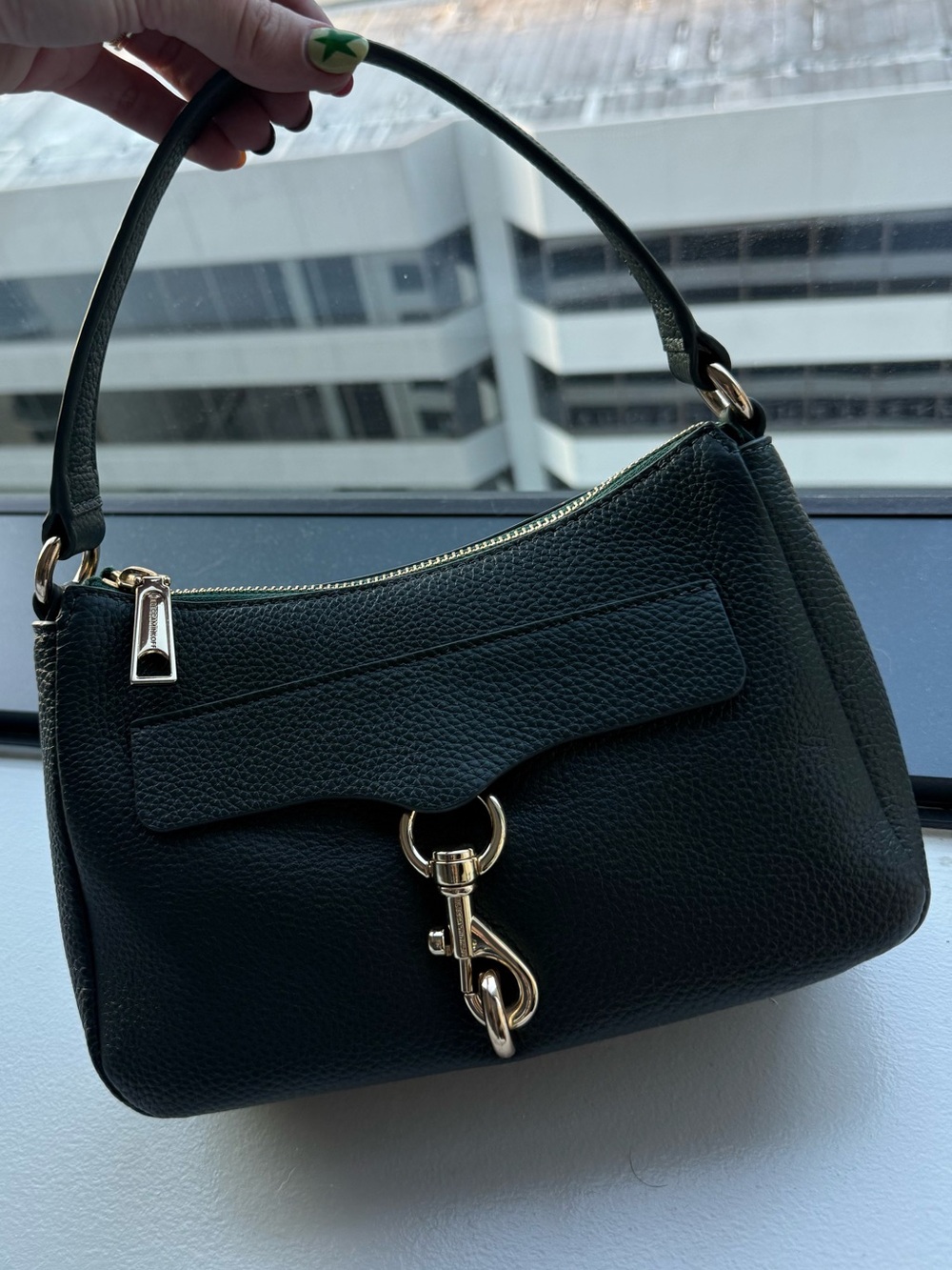 Rebecca Minkoff Megan Mini Leather Shoulder Bag Green - Picture 5 of 9